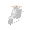Barek stolik kawowy SCOOTER 120 cm blat drewno mango