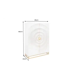 Barek SWEET GOLDEN SUNSET 140 cm drewno mango biała