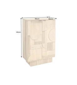 Barek TORINGU 95 cm bielone drewno mango