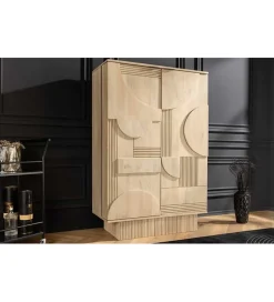 Barek TORINGU 95 cm bielone drewno mango