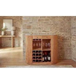 Barek wyspa TRES CHIC 120 cm drewno mango blat marmur