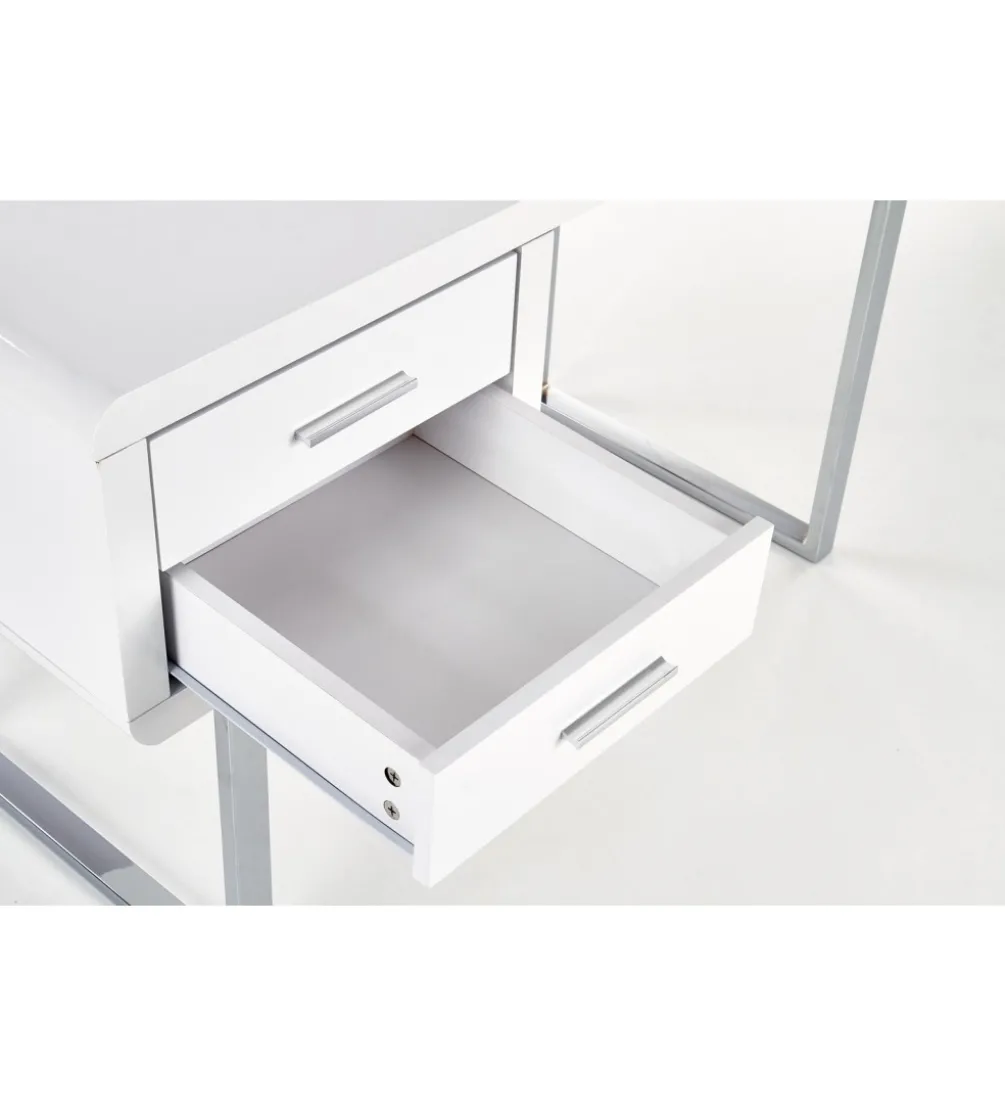 Biurko B30 120 cm biały chrom