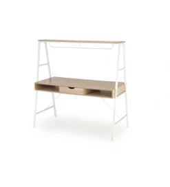 Biurko dwustanowiskowe COAST 139 cm w kolorze dąb sonoma biały