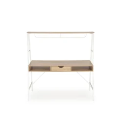 Biurko dwustanowiskowe COAST 139 cm w kolorze dąb sonoma biały