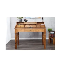 Biurko FINICE Makassar 115 cm drewno Sheesham