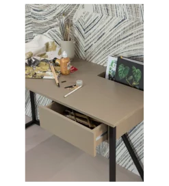 Biurko JULIUS 126 cm drewno sosny szary