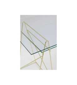 Biurko szklane POLAR 135 cm złote