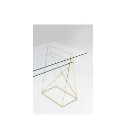 Biurko szklane POLAR 135 cm złote