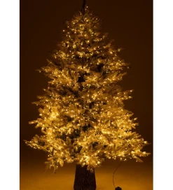 Choinka sztuczna 3000 Led sztuczny śnieg  XAMS 210 cm biała