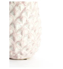 Figurka ANANAS NANASI 31 cm ceramika różowobiały