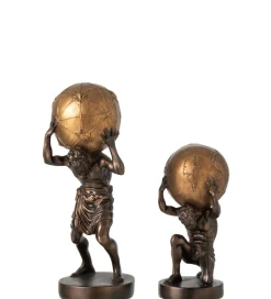 Figurka BALL HOLDING 42 cm ciemno brązowa złota