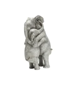 Figurka dekoracyjna Elephant Hug 36 cm szara