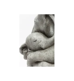 Figurka dekoracyjna Elephant Hug 36 cm szara