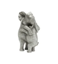 Figurka dekoracyjna Elephant Hug 36 cm szara