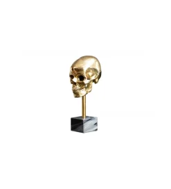 Figurka dekoracyjna Skull złota