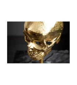Figurka dekoracyjna Skull złota
