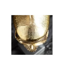 Figurka dekoracyjna Skull złota