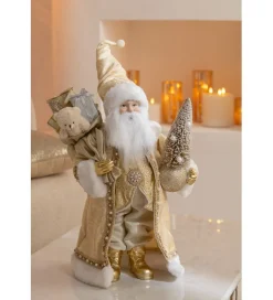 Figurka SANTA DECO 50 cm złota