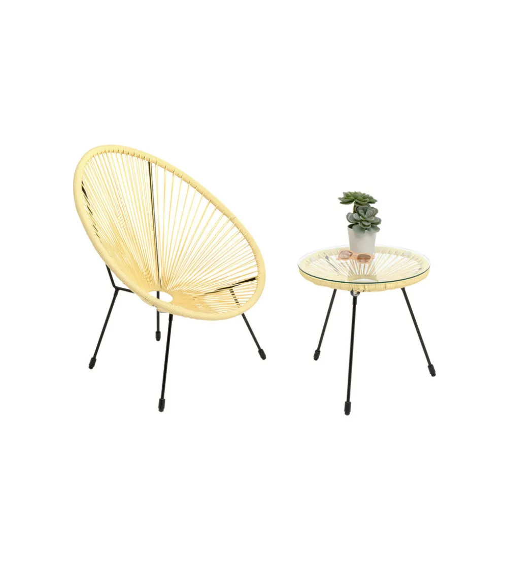 Fotel ACAPULCO 85 cm jasnożółty
