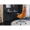 Fotel biurowy MANHATTAN od 44 do 54 cm szary drewno dębu