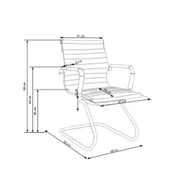 Fotel biurowy PRESTIGE SKID czarny