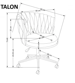 Fotel biurowy TALON szary
