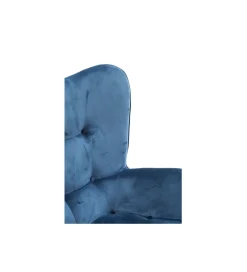 Fotel BLACK VICKY welwet niebieskozielony