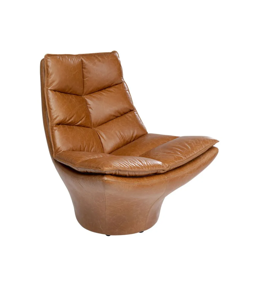 Fotel BRIDGE skórzany brązowy