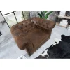 Fotel Chesterfield 110 cm antyczny brąz