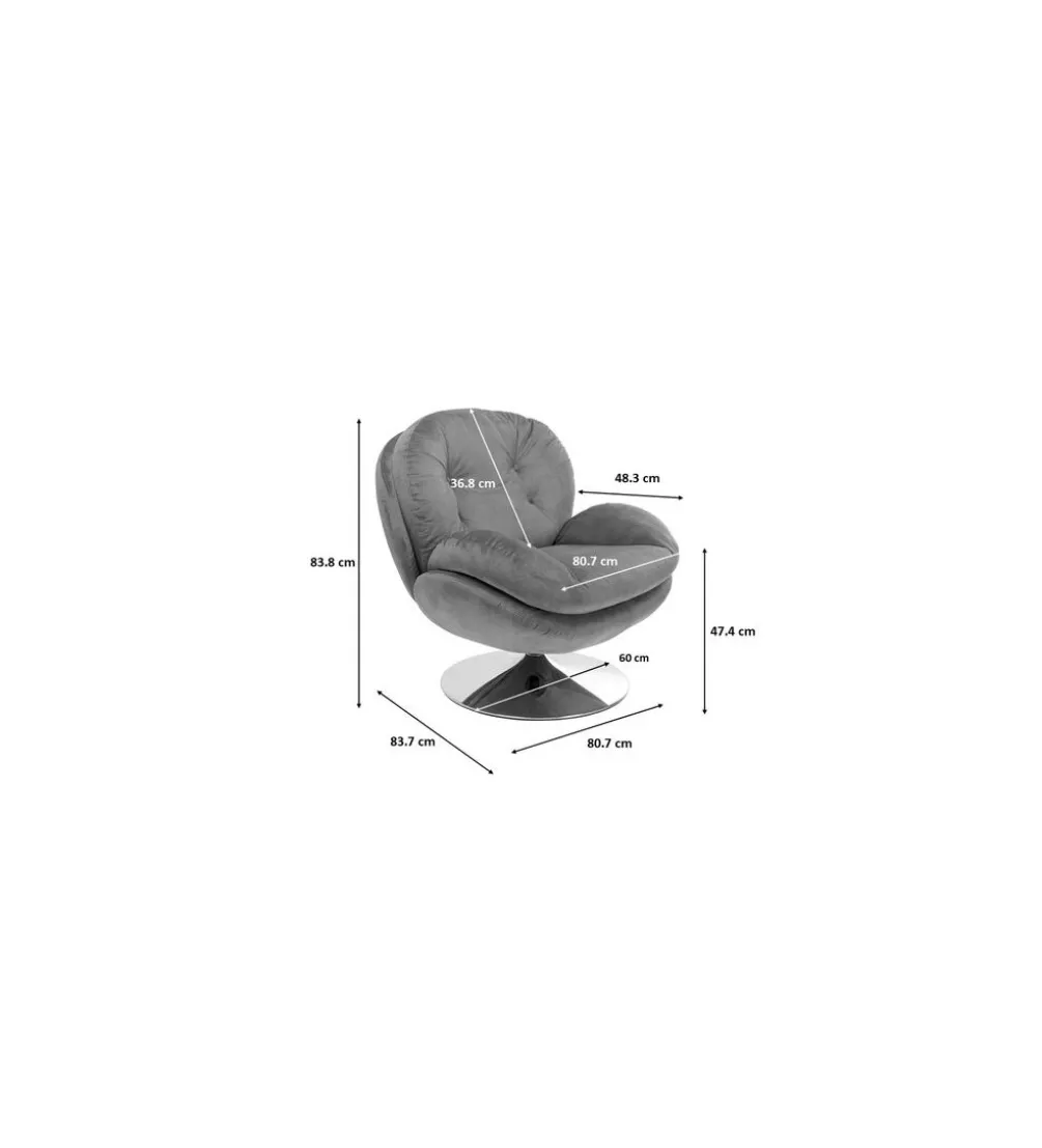 Fotel COSY 86 cm bursztynowy