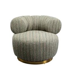 Fotel COUTURE STRIPES 70 cm niebieski
