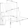 Fotel DELGADO musztardowy