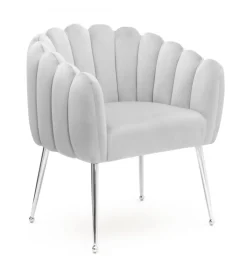 Fotel LILI 75 cm srebrny kolor nóg