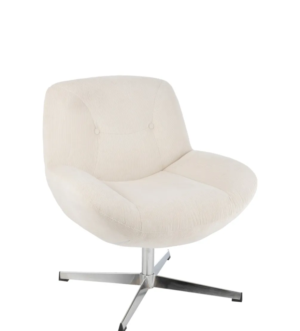 Fotel LOUNGERI 79 cm kremowe