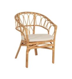Fotel LULU ratan naturalny jasny