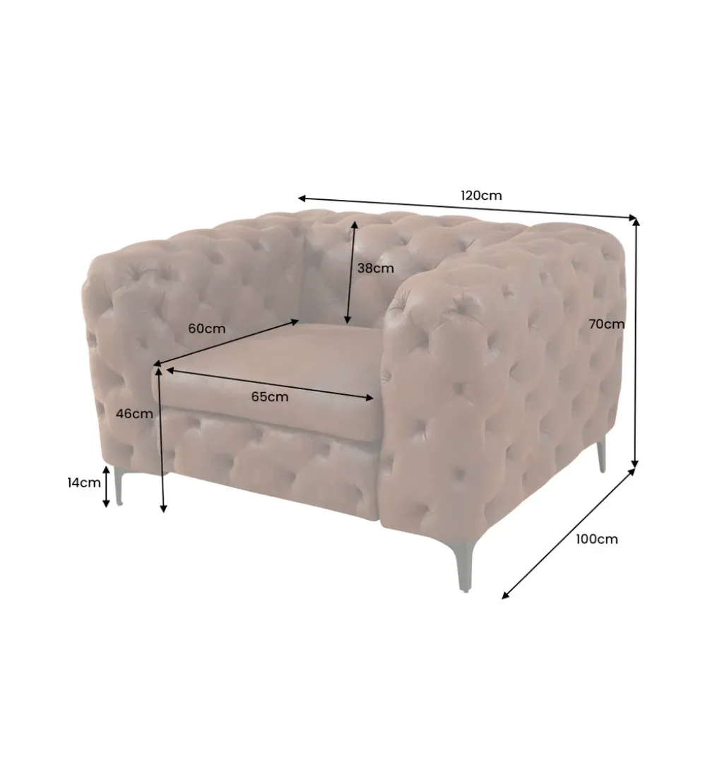 Fotel MODERN BAROCK 120 cm antyczny brąz