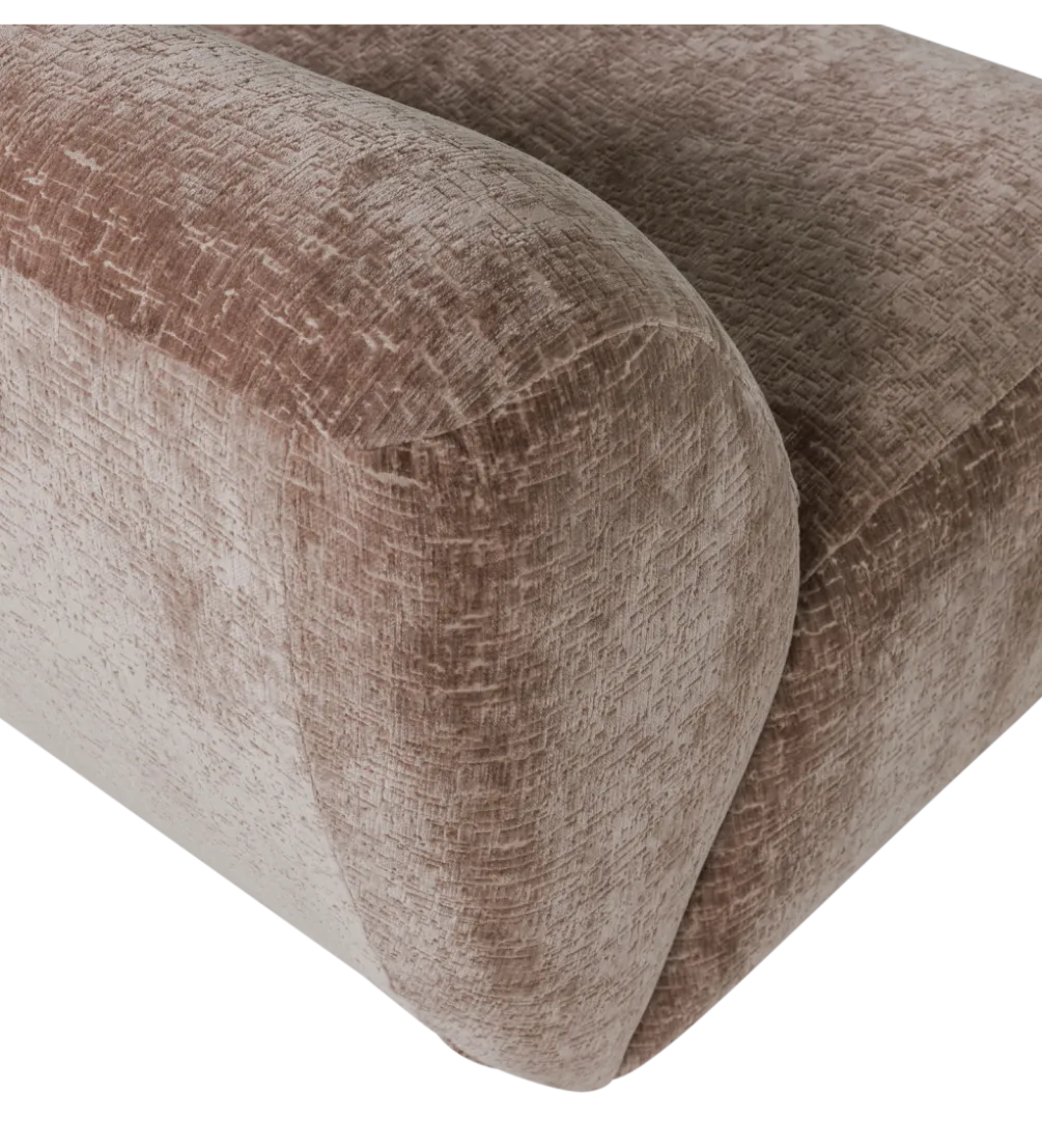 Fotel NOMU velvet jasno brązowy