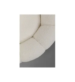 Fotel obrotowe siedzisko o 360 stopni Peppo Bloom Bouclé biały