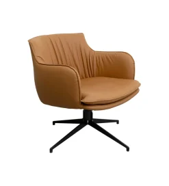 Fotel obrotowy BONNIE 74 cm brązowy