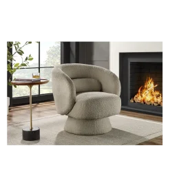 Fotel obrotowy BOSSA NOVA bouclé taupe