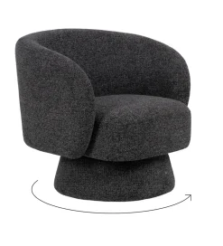 Fotel obrotowy GIRATORIO 77 cm czarny