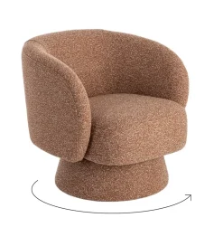Fotel obrotowy GIRATORIO 77 cm łososiowy