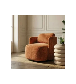 Fotel obrotowy GIRATORIO 66 cm terrakota