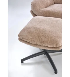 Fotel obrotowy PESTO z podnóżkiem beżowy