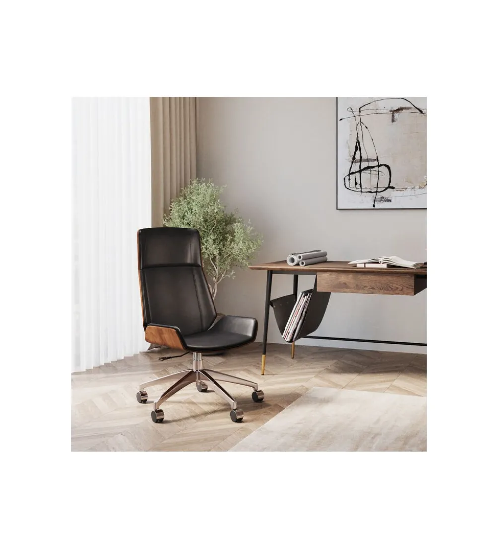 Fotel obrotowy ROUVEN 120 cm czarny