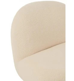 Fotel obrotowy Snow 81 cm Bouclé biała