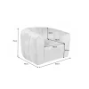 Fotel obrotowy 360 stopni LINO 103 cm ciemnoszary