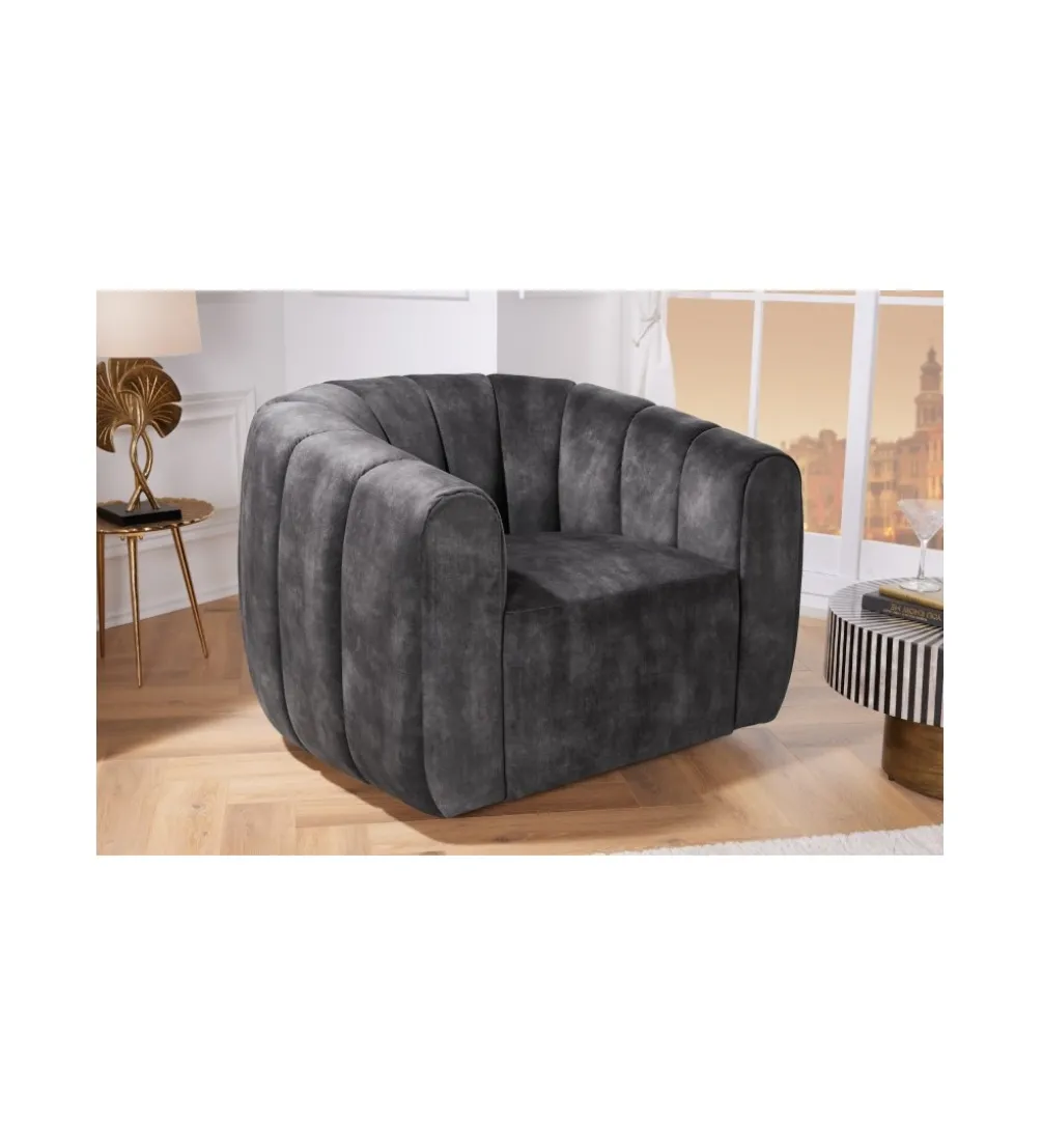 Fotel obrotowy 360 stopni LINO 103 cm ciemnoszary