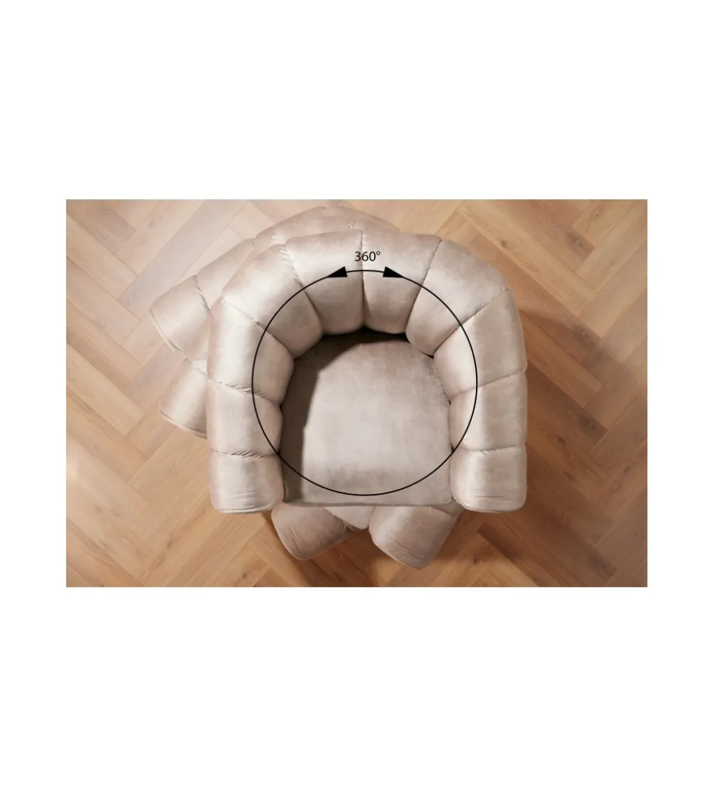 Fotel obrotowy 360 stopni LINO 103 cm greige