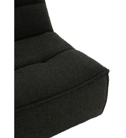 Fotel obrotowy Swivel Bouclé  83 cm czarny